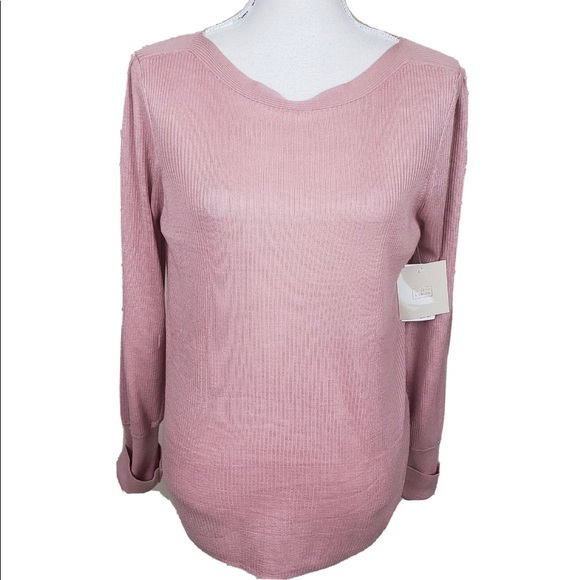 NWT’s 14th and Union blush pink‎ knit sweater - Picture 2 of 8